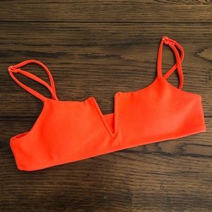 Fiery Orange Bikini Top